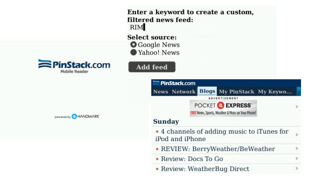 PinStack: newsreader for and about smartphones